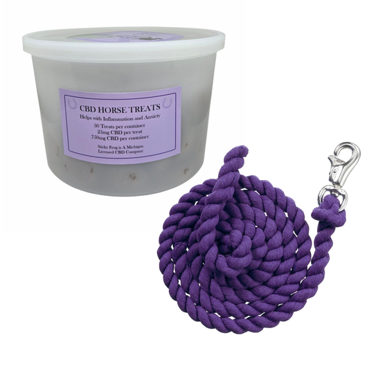 CBD Horse Treats - 60pk/1500mg - With Free Lead Rope