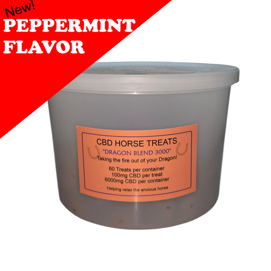 CBD Horse Treats -  PEPPERMINT  FLAVOR - Dragon Blend - 60pk/6000mg